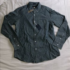 NWT J. Crew Chambray Slim Men’s Button Down